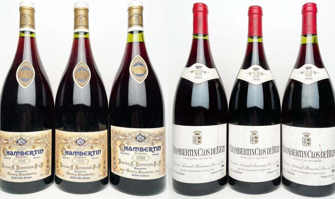 6 magnum bottles of 1990 Armand Rousseau Chambertin and Clos de Beze